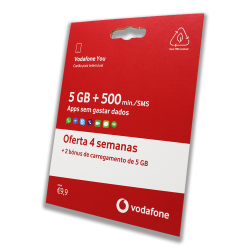 VODAFONE CARTAO 5GB 1MES+500 MIN.OU SMS PARA TUDOS AS REDES VODAFONE CARTAO 5GB 1MES+500 MIN.OU SMS PARA TUDOS AS REDES
